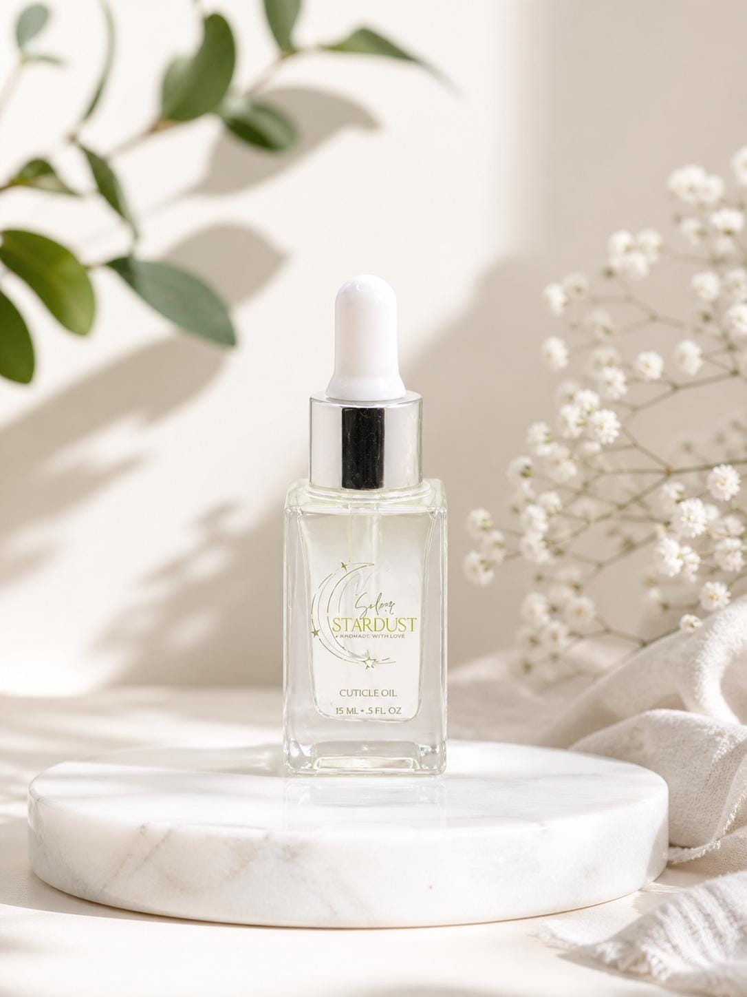 Silver Stardust Cuticle Oil: Nourishing, Hydrating Nail Treatment (15 mL)