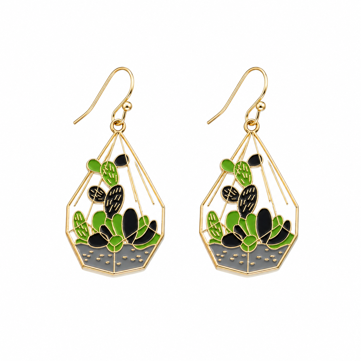 Terrarium Cactus Earrings