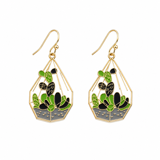 Terrarium Cactus Earrings