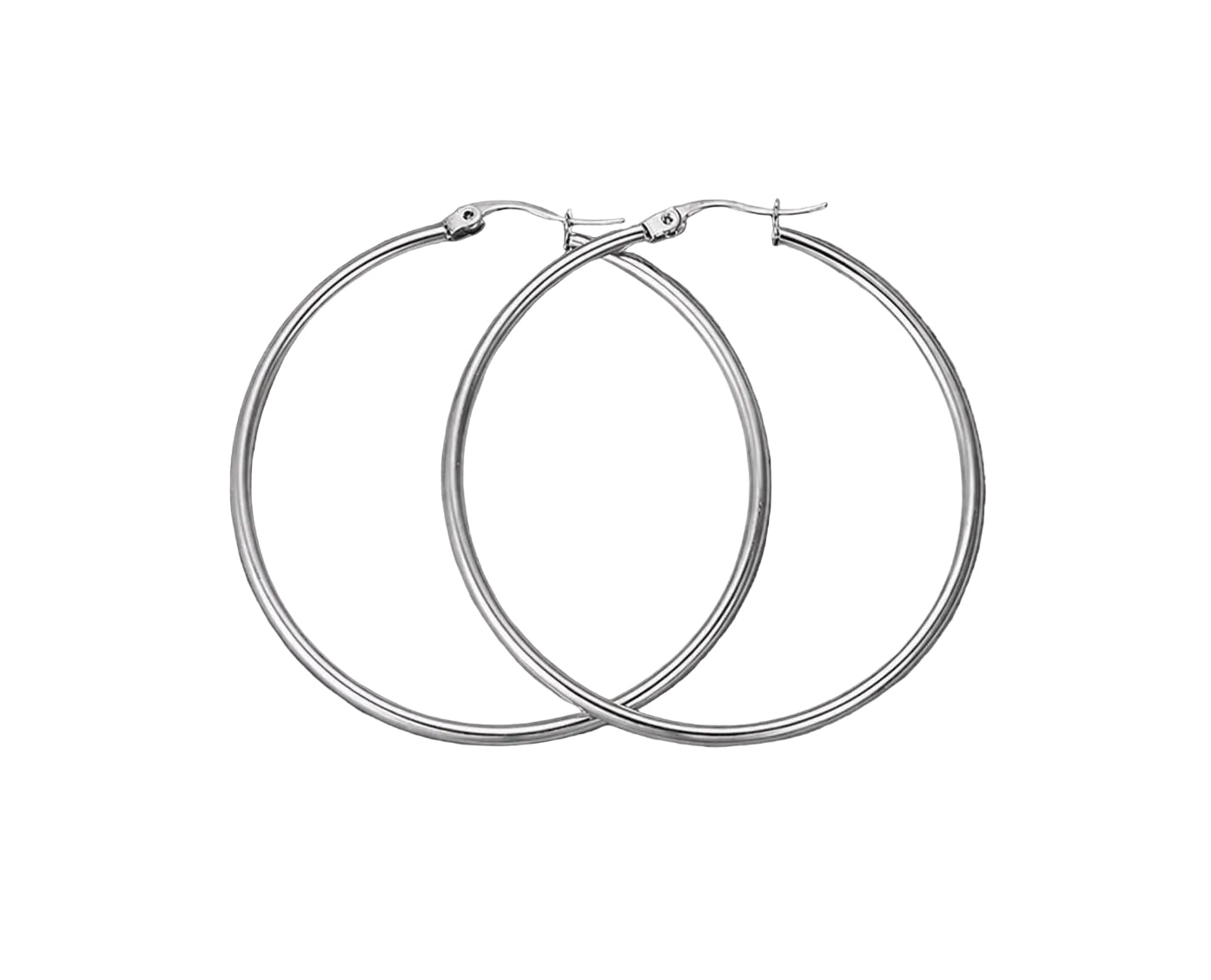 Gold Hoop Earrings with Heart
