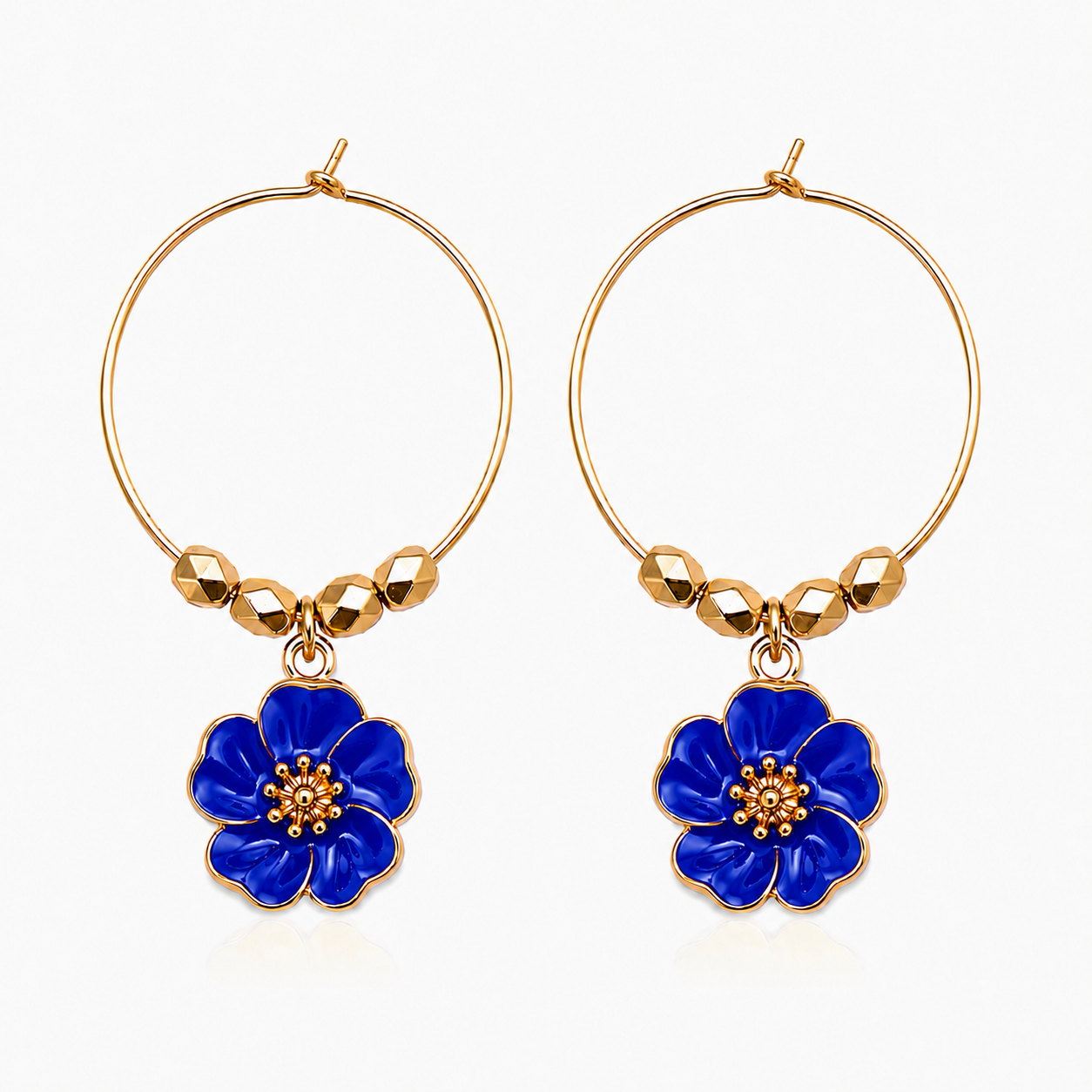 Gold Blossom Hoops
