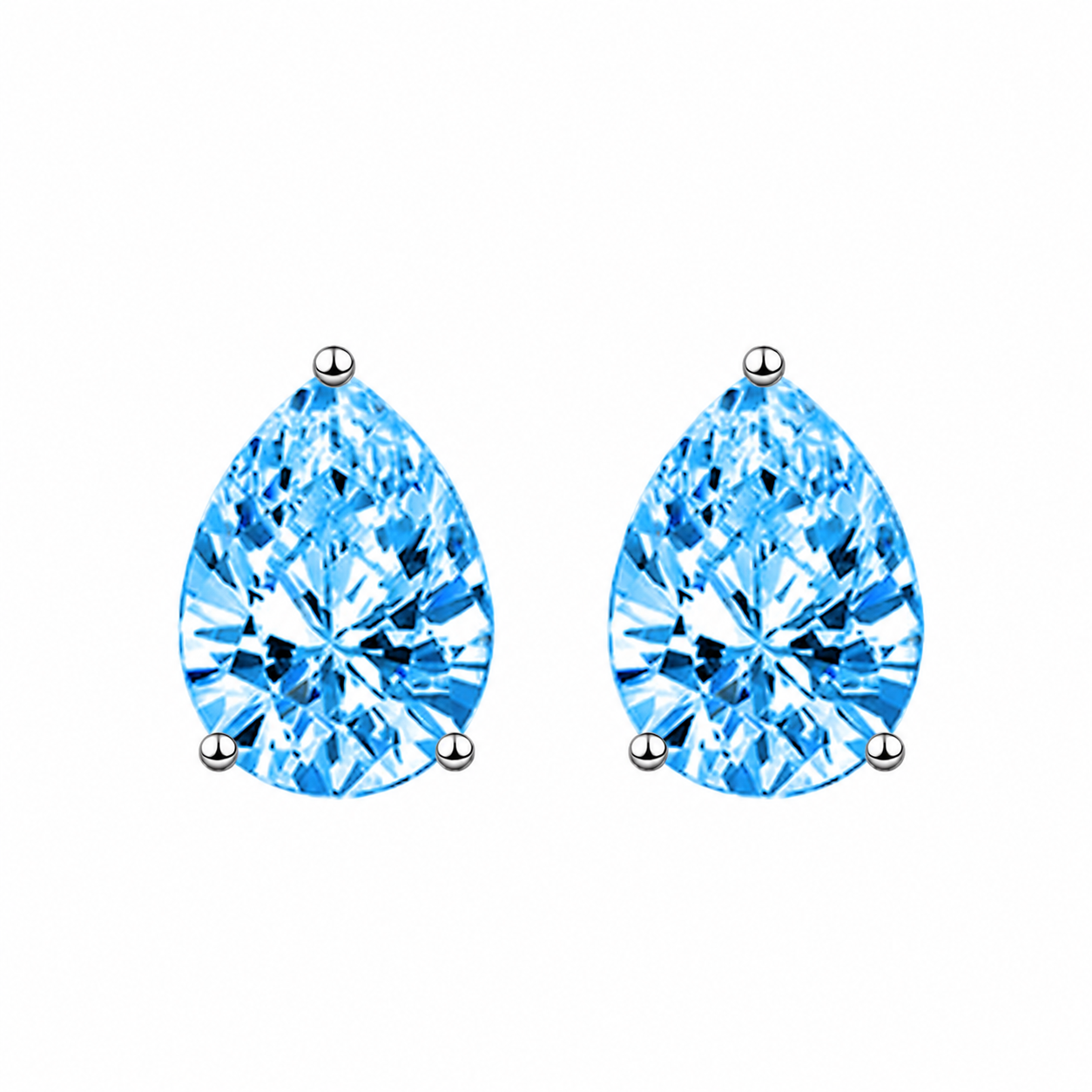 Blush Pear-Cut Crystal Stud Earrings