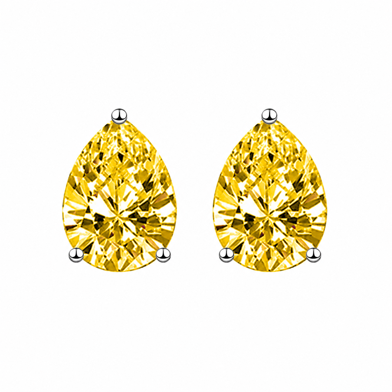 Blush Pear-Cut Crystal Stud Earrings
