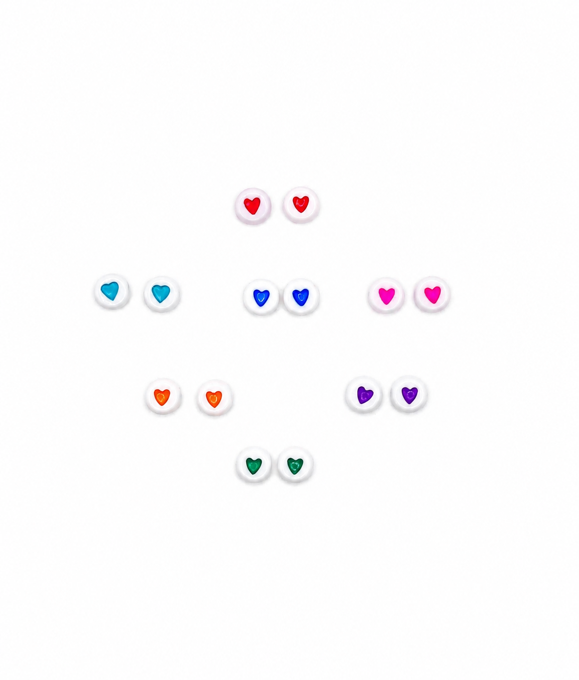 Heart Crystal Hoop Earrings- Multiple Sizes
