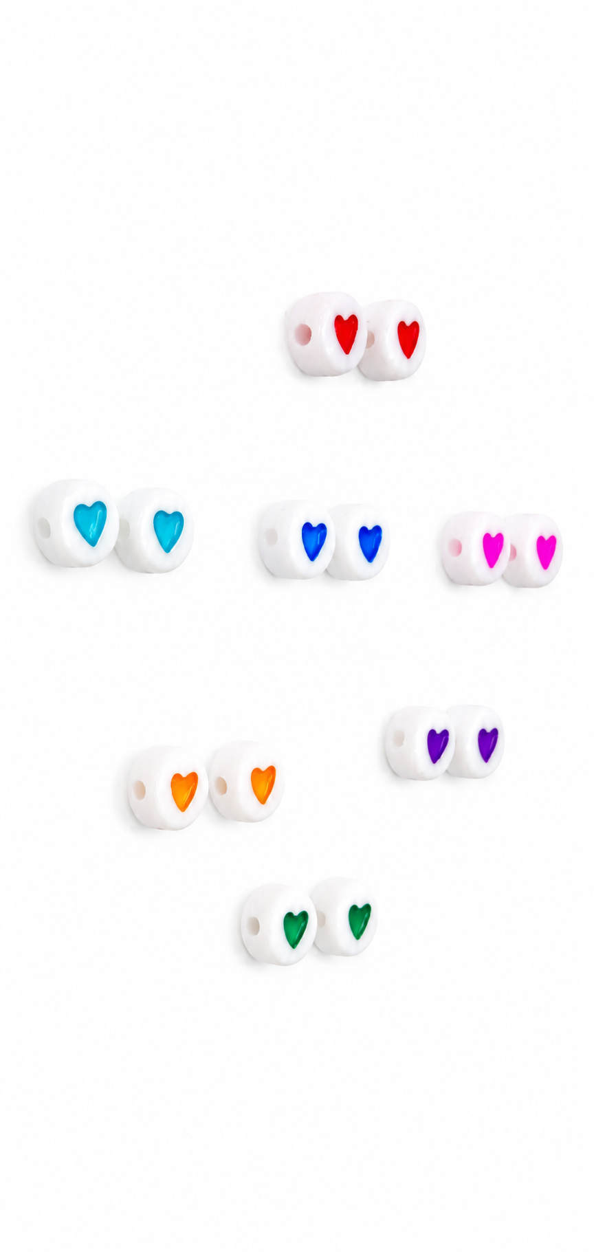 Heart Crystal Hoop Earrings- Multiple Sizes