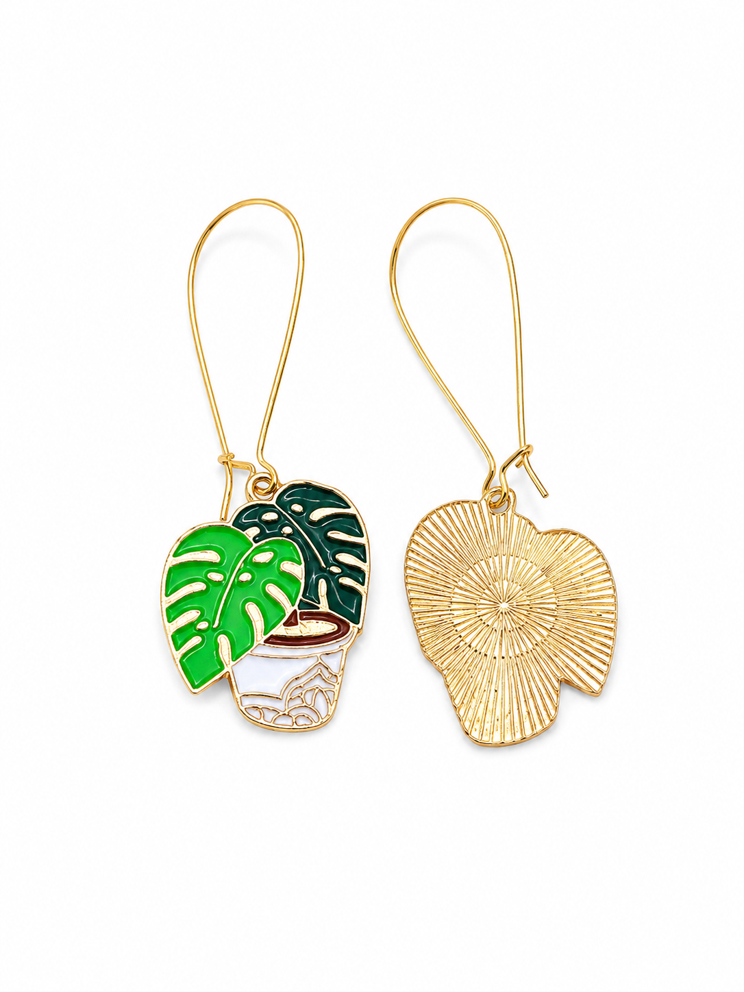 Monstera Plant Lover Earrings