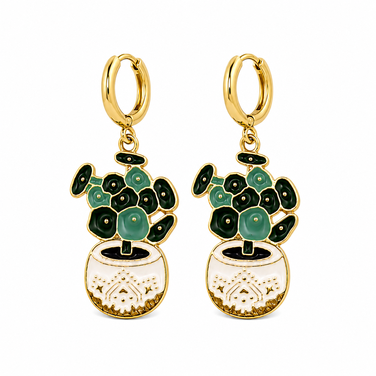 Pilea Plant Lover Earrings