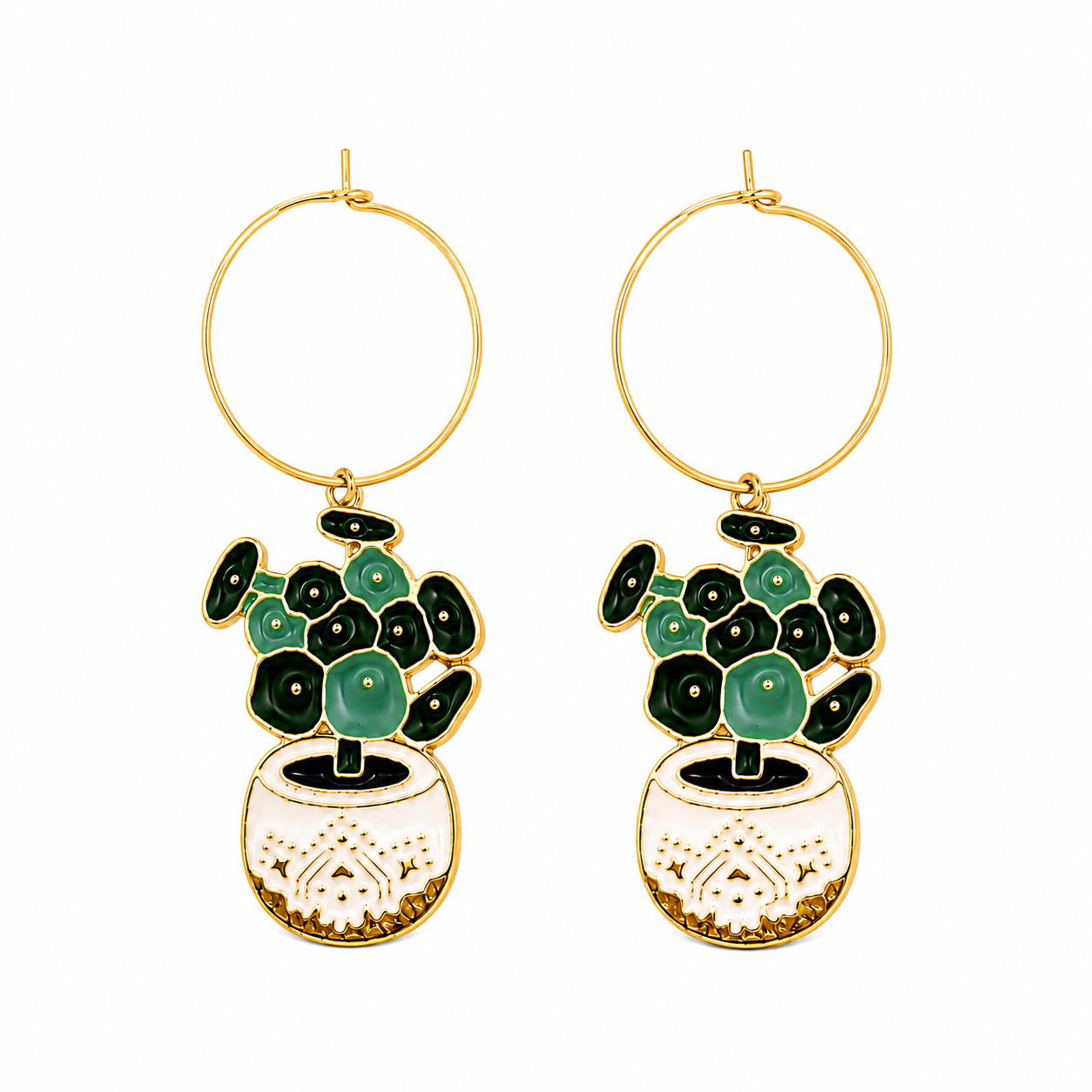 Pilea Plant Lover Earrings