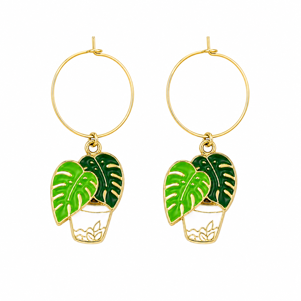 Monstera Plant Lover Earrings