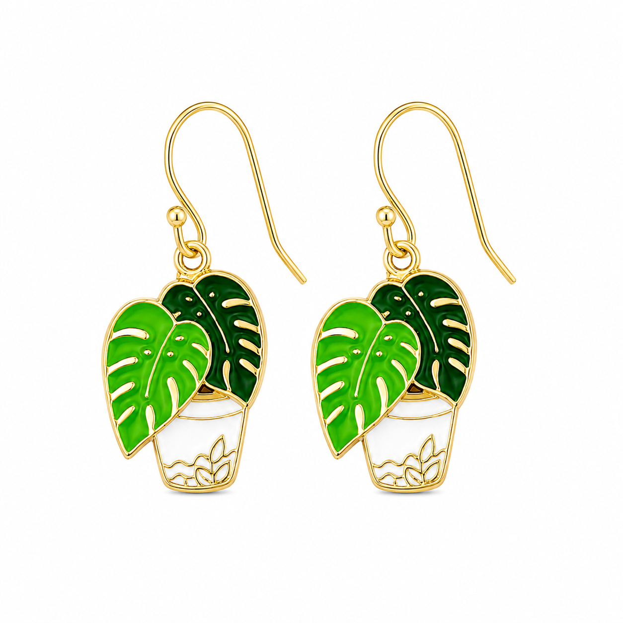 Monstera Plant Lover Earrings