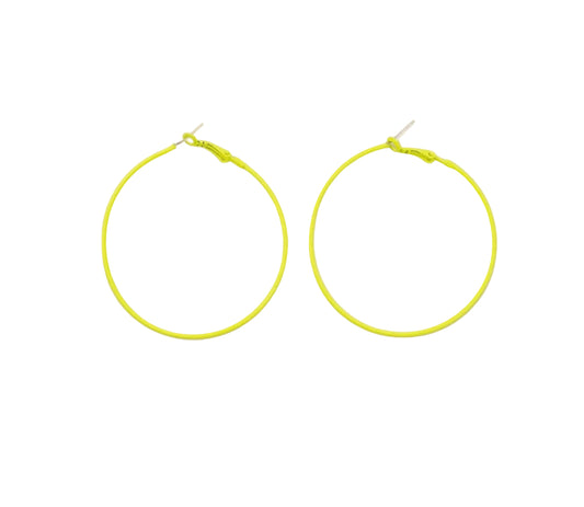 Neon Yellow Hoops