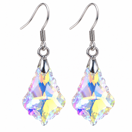 Iridescent Crystal Drop Earrings