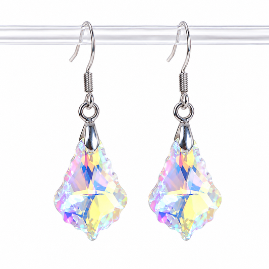 Iridescent Crystal Drop Earrings