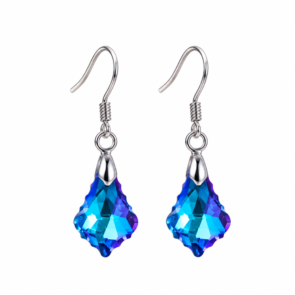 Iridescent Crystal Drop Earrings