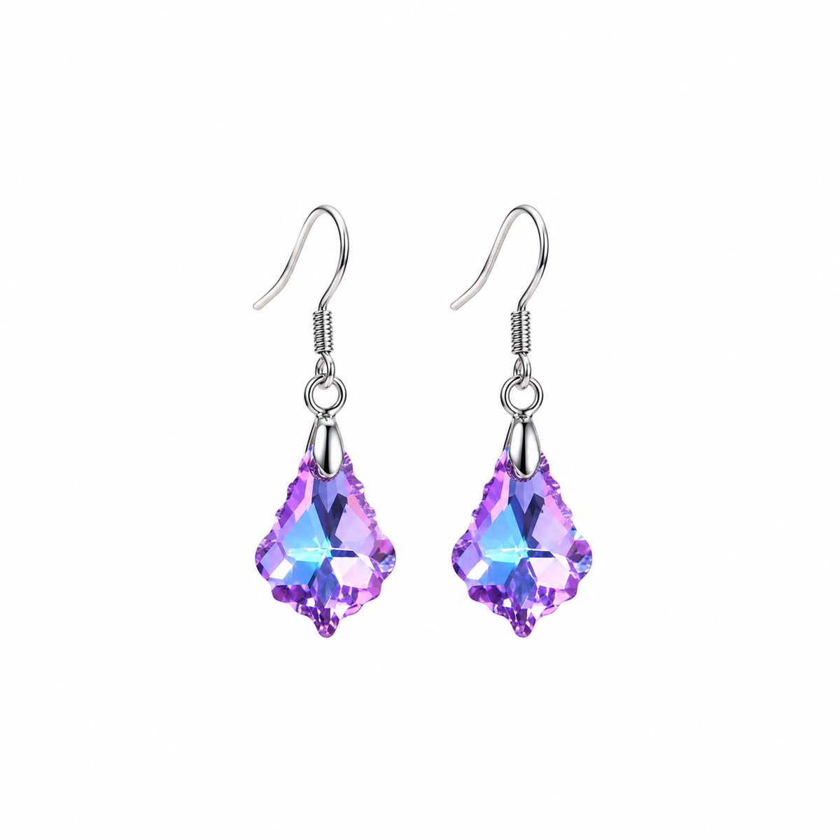Iridescent Crystal Drop Earrings
