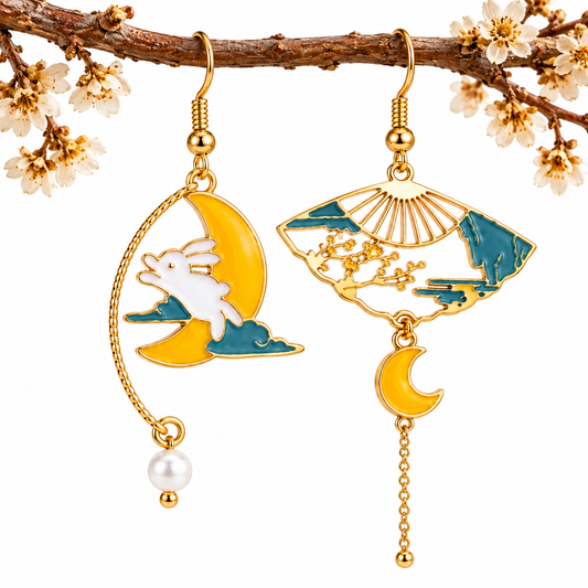 Moon Rabbit Earrings